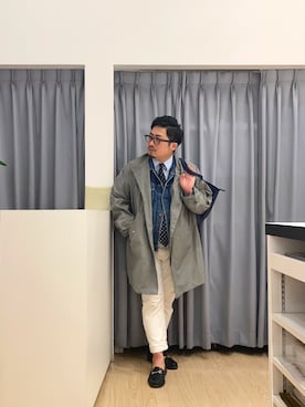 「春服デビュー宣言」｜「アイテム（ネクタイ）」を使った、SHIRTS PLAZA 広島府中イオンモール店さん（メンズ・170cm）の春コーディネート