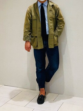 「BEAMS」｜「アイテム（ネクタイ）」を使った、SHIRTS PLAZA 広島府中イオンモール店さん（メンズ・170cm）の秋コーディネート