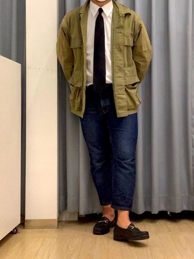 「BEAMS」｜「アイテム（ネクタイ）」を使った、SHIRTS PLAZA 広島府中イオンモール店さん（メンズ・170cm）の秋コーディネート