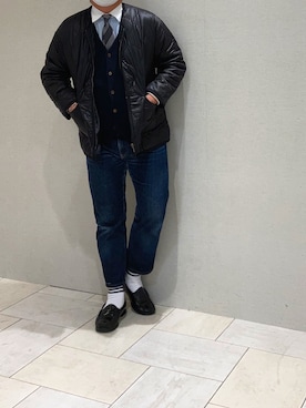 「アイテム（ベスト）」を使った、SHIRTS PLAZA 広島府中イオンモール店さん（メンズ・170cm）の冬コーディネート