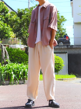 「SUGGESTION（サジェッション）のアイテム」を使った、sekafuさん（メンズ・185cm）の秋コーディネート