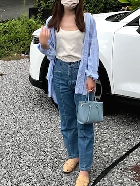 「Diagram（ダイアグラム）のアイテム（パンツ）」を使った、a______yaさん（レディース・159cm）の秋コーディネート
