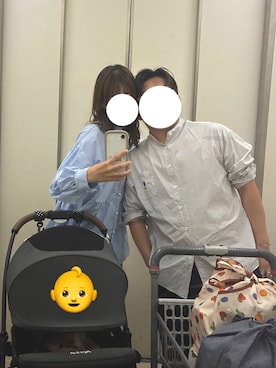 「INGNI（イング）のアイテム（シャツ/ブラウス、ブルー系）」を使った、carrotさん（レディース・160cm）の春コーディネート