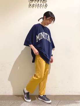 「Samansa Mos2 blue（サマンサモスモスブルー）のアイテム（スウェット）」を使った、orisoさん（レディース・151cm）の秋コーディネート