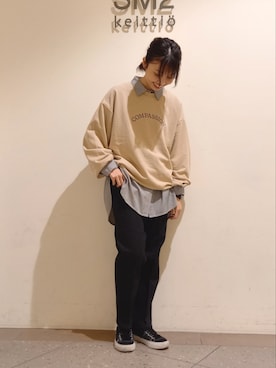 「Samansa Mos2 blue（サマンサモスモスブルー）のアイテム（スウェット）」を使った、orisoさん（レディース・151cm）の秋コーディネート