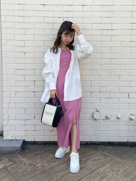 「スリット」｜nonko 【骨スト】さん（レディース・151cm）の春コーディネート