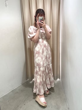 「one after another NICE CLAUP（ワンアフターアナザーナイスクラップ）のアイテム（ワンピース）」を使った、nonko 【骨スト】さん（レディース・151cm）の春コーディネート