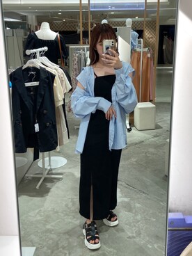 「one after another NICE CLAUP（ワンアフターアナザーナイスクラップ）のスニーカー底グルカサンダル（サンダル）」を使った、nonkoさん（レディース・151cm）の夏コーディネート