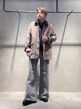 「アイテム（カバーオール）」を使った、andy83さん（メンズ・174cm）の秋コーディネート