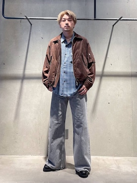 「アイテム（ブルゾン）」を使った、andy83さん（メンズ・174cm）の秋コーディネート