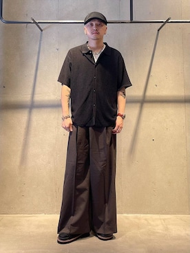 「アイテム（スラックス）」を使った、andy83さん（メンズ・174cm・20代）の夏コーディネート