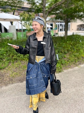 「アイテム（デニムジャケット）」を使った、ミクさん（レディース・153cm・20代）の秋コーディネート