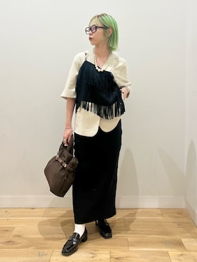 「アイテム（テーラードジャケット）」を使った、ミクさん（レディース・153cm・20代）の夏コーディネート