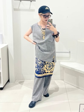 「アイテム（シュシュ）」を使った、ミクさん（レディース・153cm）の夏コーディネート