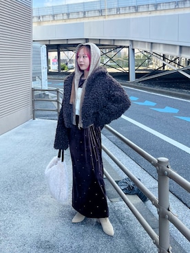 「アイテム（ワンピース/ドレス）」を使った、ミクさん（レディース・153cm・20代）の冬コーディネート