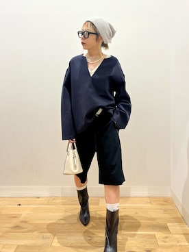 「アイテム（その他トップス）」を使った、ミクさん（レディース・153cm）の秋コーディネート