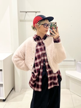 「SENSE OF PLACE by URBAN RESEARCH（センスオブプレイスバイアーバンリサーチ）のアイテム（カーディガン/ボレロ）」を使った、ミクさん（レディース・153cm）の秋コーディネート