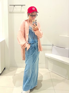 「SENSE OF PLACE by URBAN RESEARCH（センスオブプレイスバイアーバンリサーチ）のアイテム（キャミソール）」を使った、ミクさん（レディース・153cm）の秋コーディネート