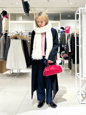 「アイテム（チェスターコート）」を使った、ミクさん（レディース・153cm）の冬コーディネート