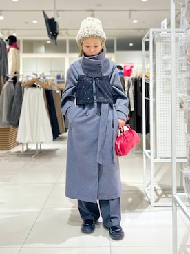 「SENSE OF PLACE by URBAN RESEARCH（センスオブプレイスバイアーバンリサーチ）の『消臭』サイドゴアボリュームソールブーツ（ブーツ）」を使った、ミクさん（レディース・153cm）の冬コーディネート