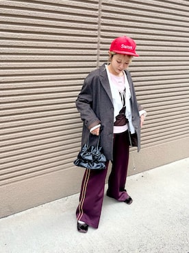 「アイテム（バレエシューズ）」を使った、ミクさん（レディース・153cm）の秋コーディネート