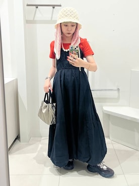 「バレエシューズ」｜「アイテム（財布/小物）」を使った、ミクさん（レディース・153cm）の夏コーディネート