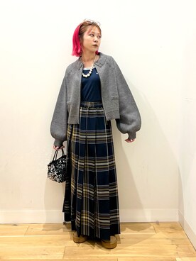 「アイテム（スカート）」を使った、ミクさん（レディース・153cm）の冬コーディネート