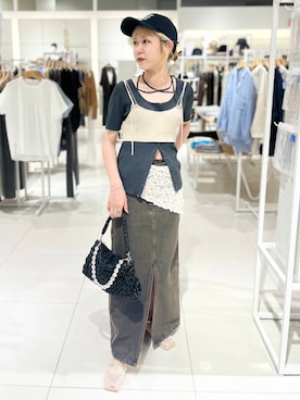 「アイテム（財布/小物）」を使った、ミクさん（レディース・153cm）の夏コーディネート