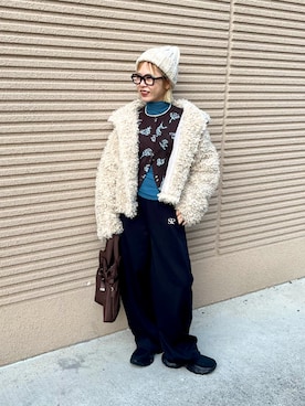 「アイテム（スウェットパンツ）」を使った、ミクさん（レディース・153cm・20代）の冬コーディネート