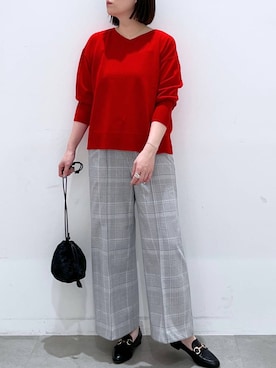 「Elura（エルーラ）のアイテム（ローファー）」を使った、きわさん（レディース・170cm）の冬コーディネート