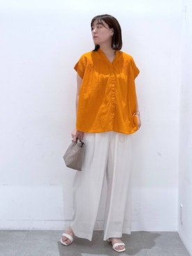 「アイテム（パンツ）」を使った、きわさん（レディース・170cm）の夏コーディネート