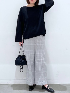 「Elura（エルーラ）のアイテム（ローファー）」を使った、きわさん（レディース・170cm）の冬コーディネート