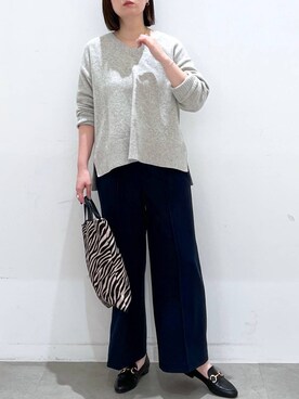 「Elura（エルーラ）のアイテム（ローファー）」を使った、きわさん（レディース・170cm）の冬コーディネート