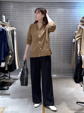 「アイテム（パンツ）」を使った、きわさん（レディース・170cm）の秋コーディネート
