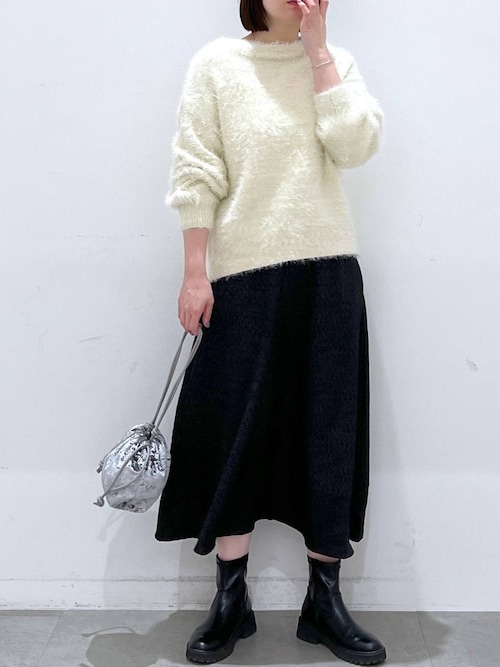 セール】＜スタイリスト福田麻琴さんコラボ＞ベロア巾着バッグ/240251