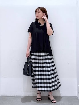 「Elura（エルーラ）のアイテム（スカート）」を使った、きわさん（レディース・170cm）の春コーディネート