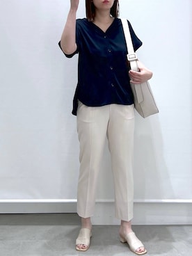 「Elura（エルーラ）のアイテム（その他トップス）」を使った、きわさん（レディース・170cm）の春コーディネート