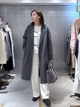 「アイテム（チェスターコート）」を使った、きわさん（レディース・170cm・30代）の秋コーディネート