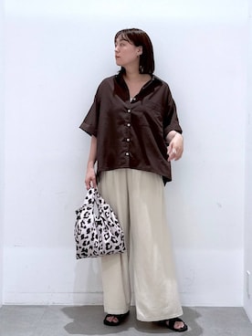 「アイテム（パンツ）」を使った、きわさん（レディース・170cm）の夏コーディネート