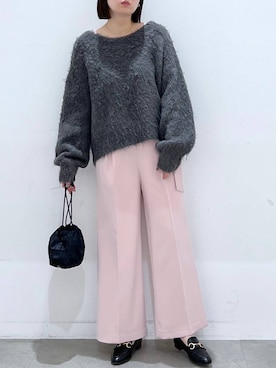 「Elura（エルーラ）のアイテム（ローファー）」を使った、きわさん（レディース・170cm）の冬コーディネート