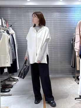 「アイテム（ベスト）」を使った、きわさん（レディース・170cm・30代）の秋コーディネート