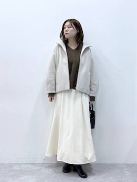 「アイテム（ブルゾン）」を使った、きわさん（レディース・170cm）の秋コーディネート