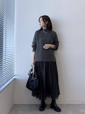 「Elura（エルーラ）のアイテム」を使った、きわさん（レディース・170cm）の冬コーディネート