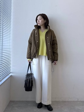 「アイテム（ボストンバッグ）」を使った、きわさん（レディース・170cm・30代）の冬コーディネート