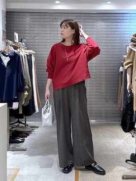 「アイテム（ショルダーバッグ）」を使った、きわさん（レディース・170cm）の秋コーディネート