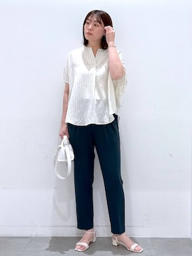 「アイテム（パンツ）」を使った、きわさん（レディース・170cm）の夏コーディネート