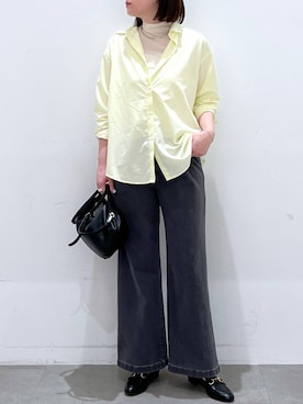 「Elura（エルーラ）のアイテム（ローファー）」を使った、きわさん（レディース・170cm）の冬コーディネート