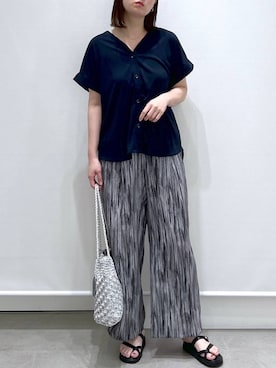 「Elura（エルーラ）のアイテム（その他トップス）」を使った、きわさん（レディース・170cm）の春コーディネート