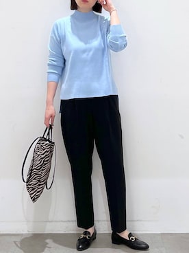「Elura（エルーラ）のアイテム（ローファー）」を使った、きわさん（レディース・170cm）の冬コーディネート