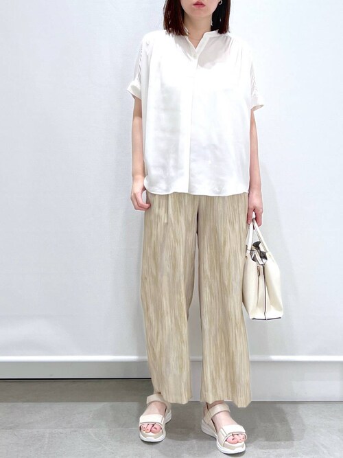 セール】ラク艶柄ワイドパンツ（その他パンツ）｜Elura（エルーラ）の